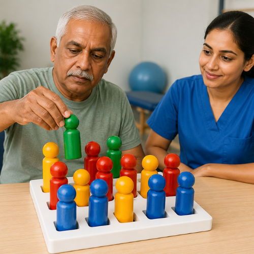 Wooden Multicolor Peg Board
